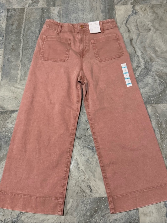 LC Lauren Conrad Denim - LC Lauren Conrad Wide-Leg Pants in Dusty Rose - Cropped